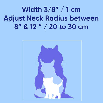 Glow in the Dark Cat Collar with Breakaway Safety Buckle & Bell Adjustable Kitten Collar, Teal
